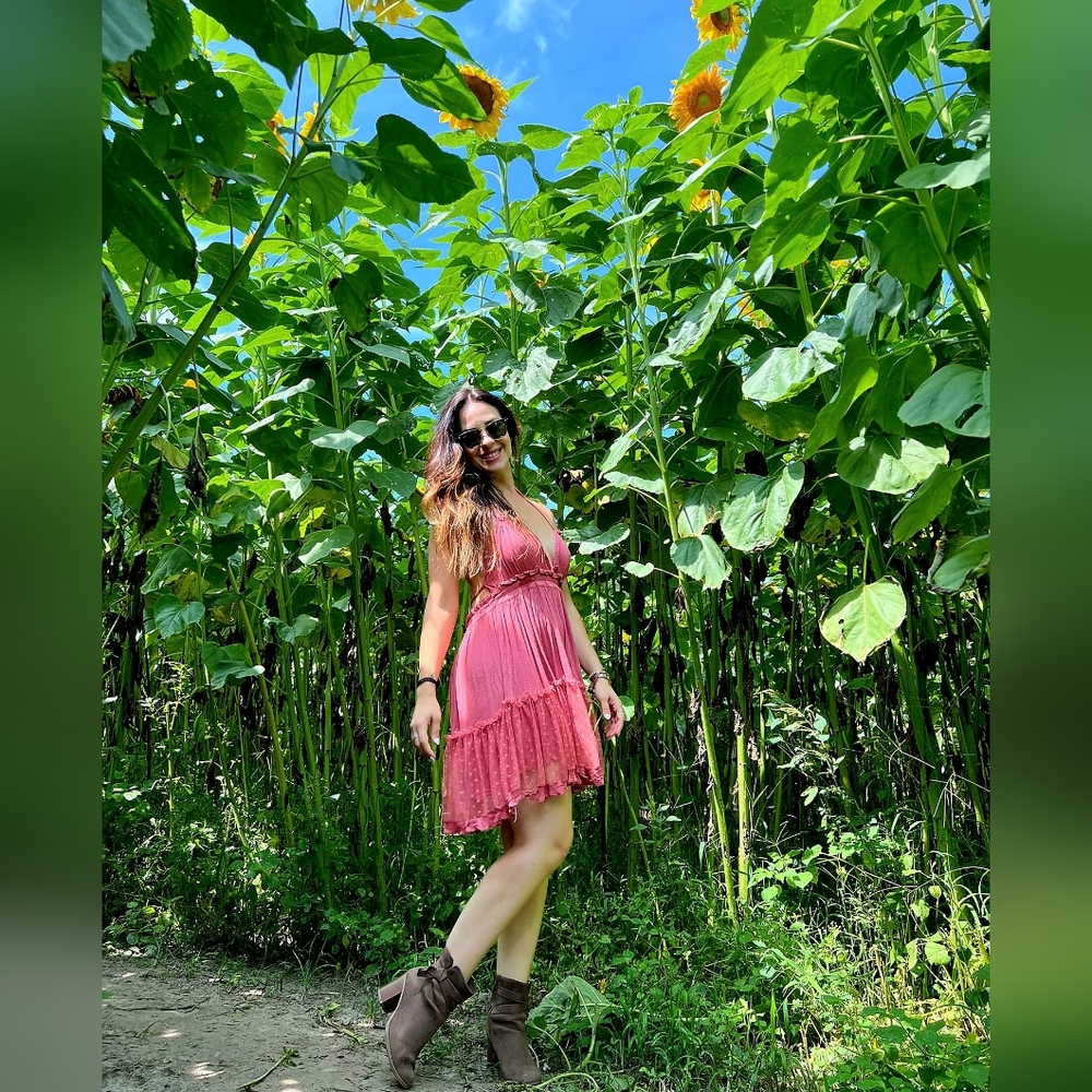 Pink Lace Mini Short Dresses